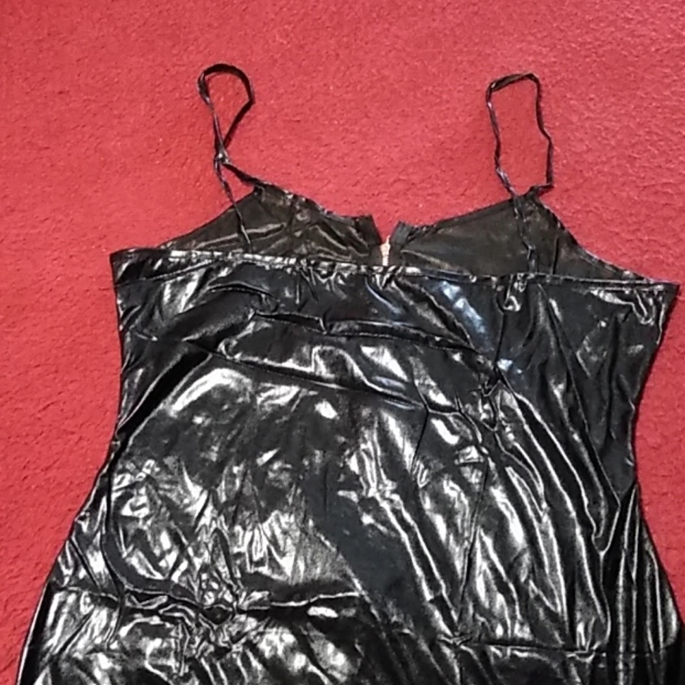 Short black mini dress